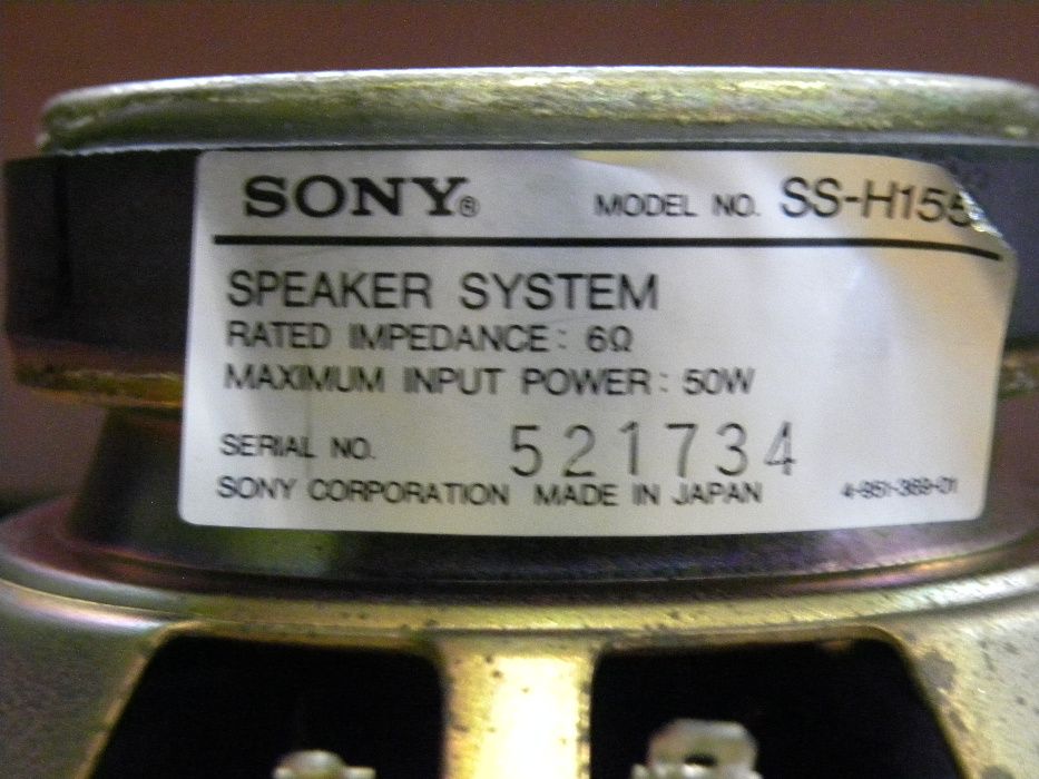 Hi-Fi WOOFER Speaker Driver Sony - 6 Ohm 50 W