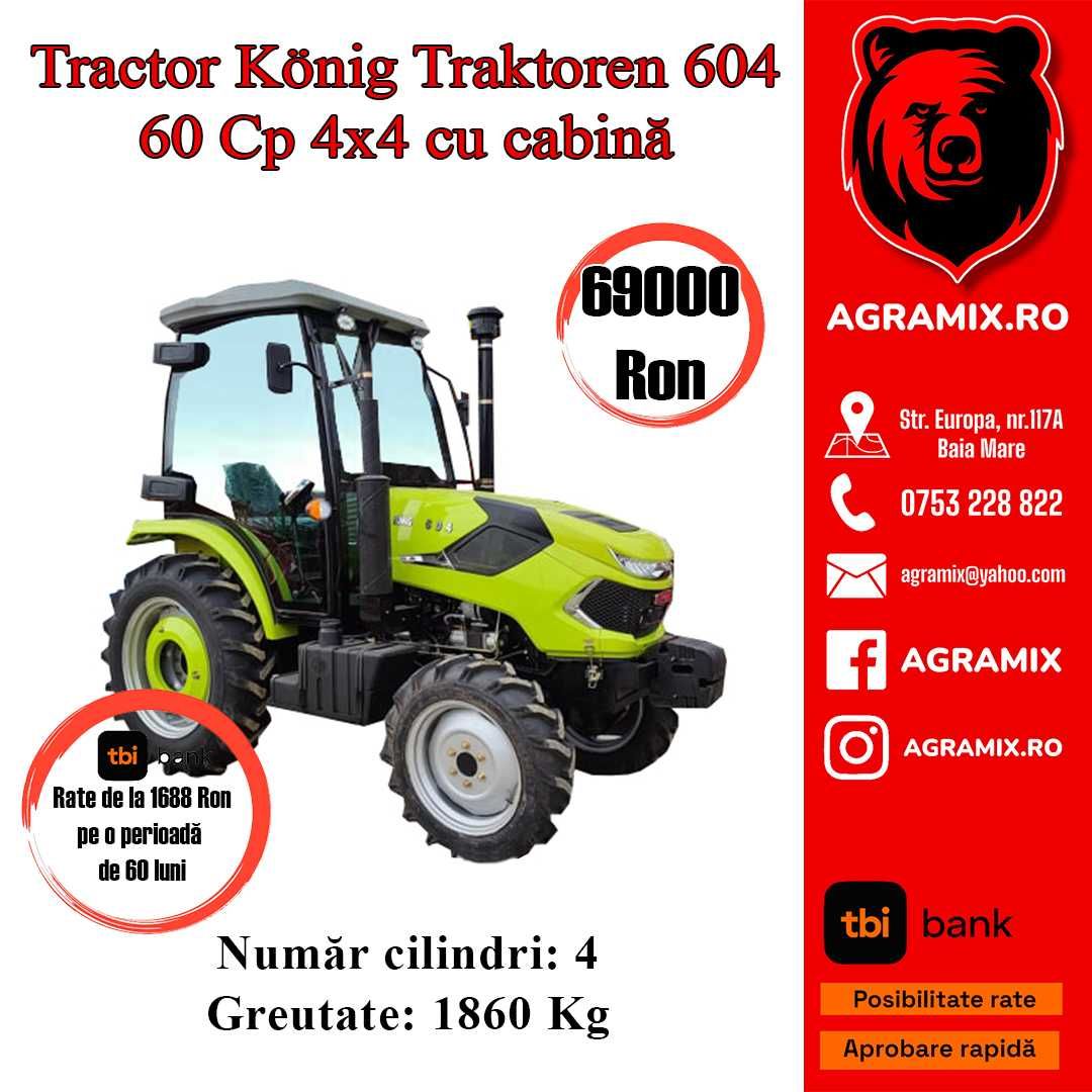 Tractor cu semicabina nou 60 Cp Agramix