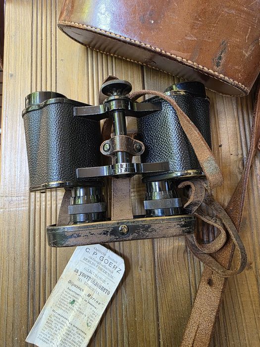 Антикварен бинокъл C. P. Goerz "Marine" – 6x30, оригинален калъф и док