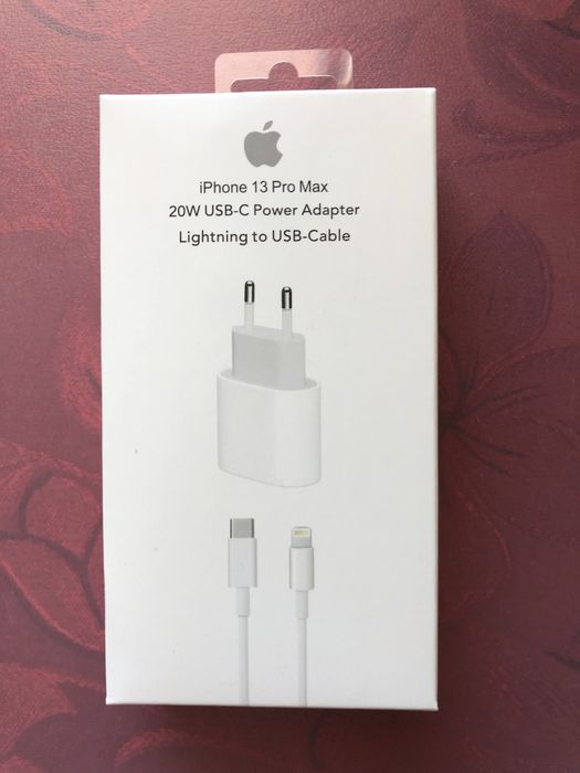 Комплект 20w бързо зарядно и кабел 1м usb-C до lightning Apple iPhone
