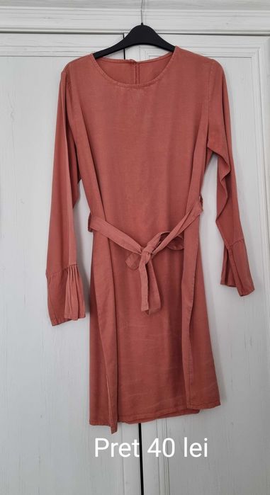 Rochie scurta galbena/ roz