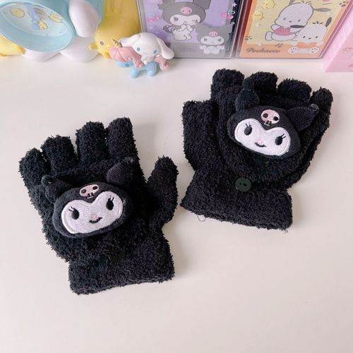 Милые плюшевые детские-подростковые перчатки Kuromi
