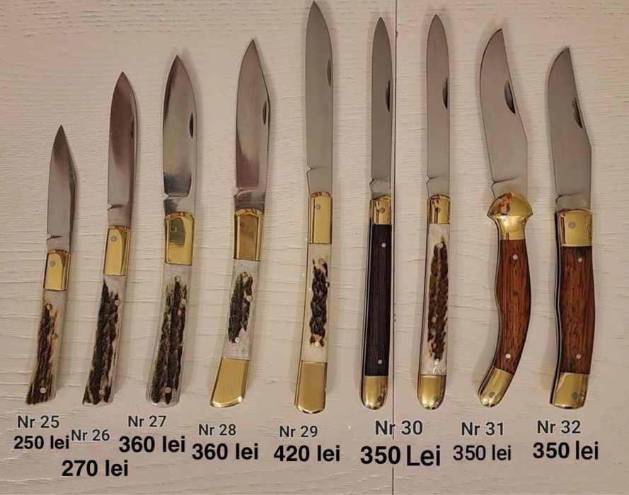 Briceag tradițional, cutit, vanatoresc, corn de cerb, Briceag artizana