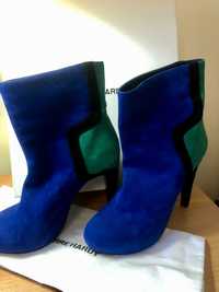 Pantofi Dama - Pierre Hardy - Color-block suede ankle boots