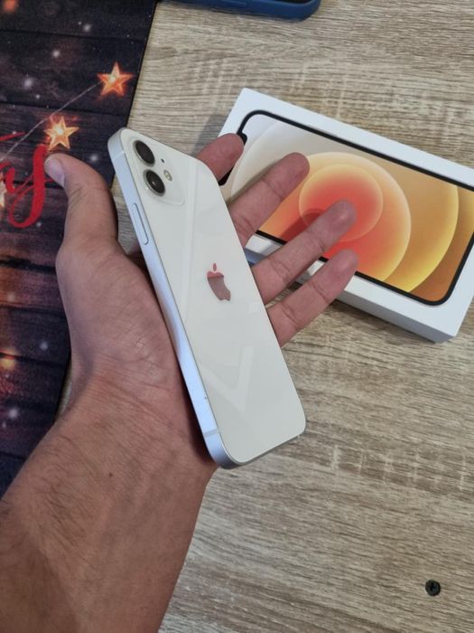 iPhone 12 128GB White – Като нов, 100% батерия, 450 лв