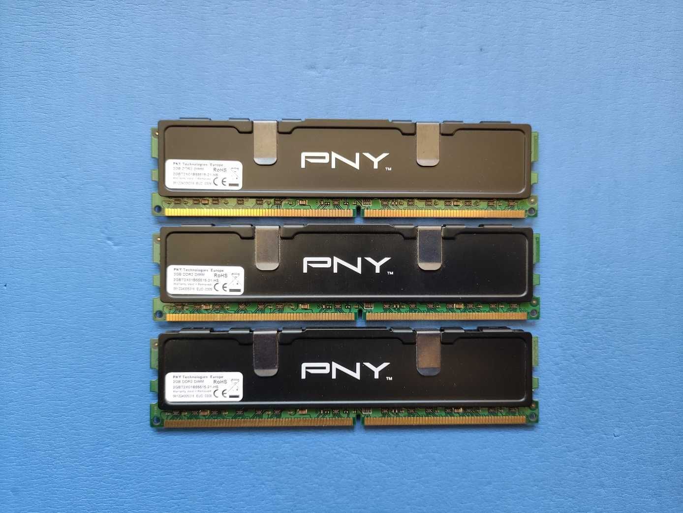 Рам памети 3 x 2 GB DDR2 1066MHz, PC2-8500  за настолен компютър