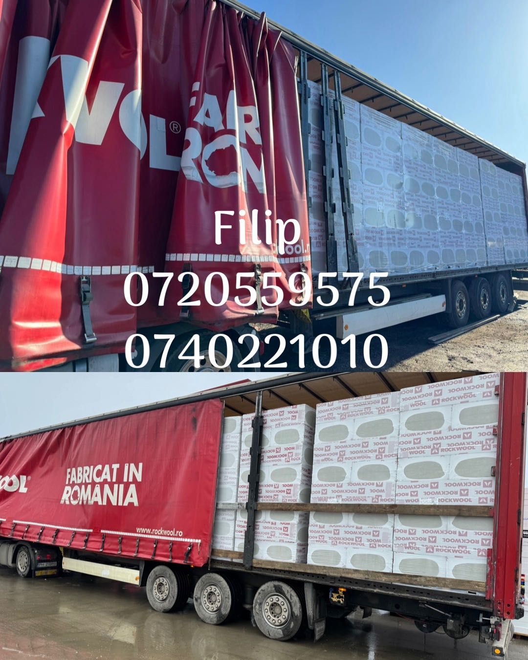 Vata bazaltica interior - exterior Rockwool - Dual density