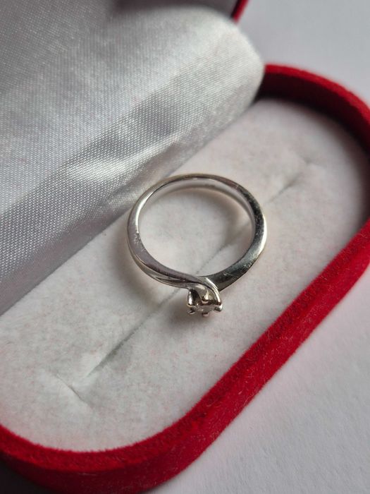 Годежен пръстен - бяло злато 14к - сертификат