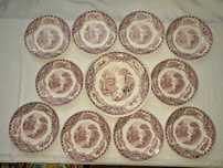 Set farfurii si platou portelan englezesc Cambridge Old England