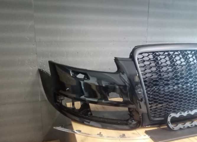 Bara,Grila radiator, cu spalator far,senzori Audi A6 08-10 LZ9Y Negru