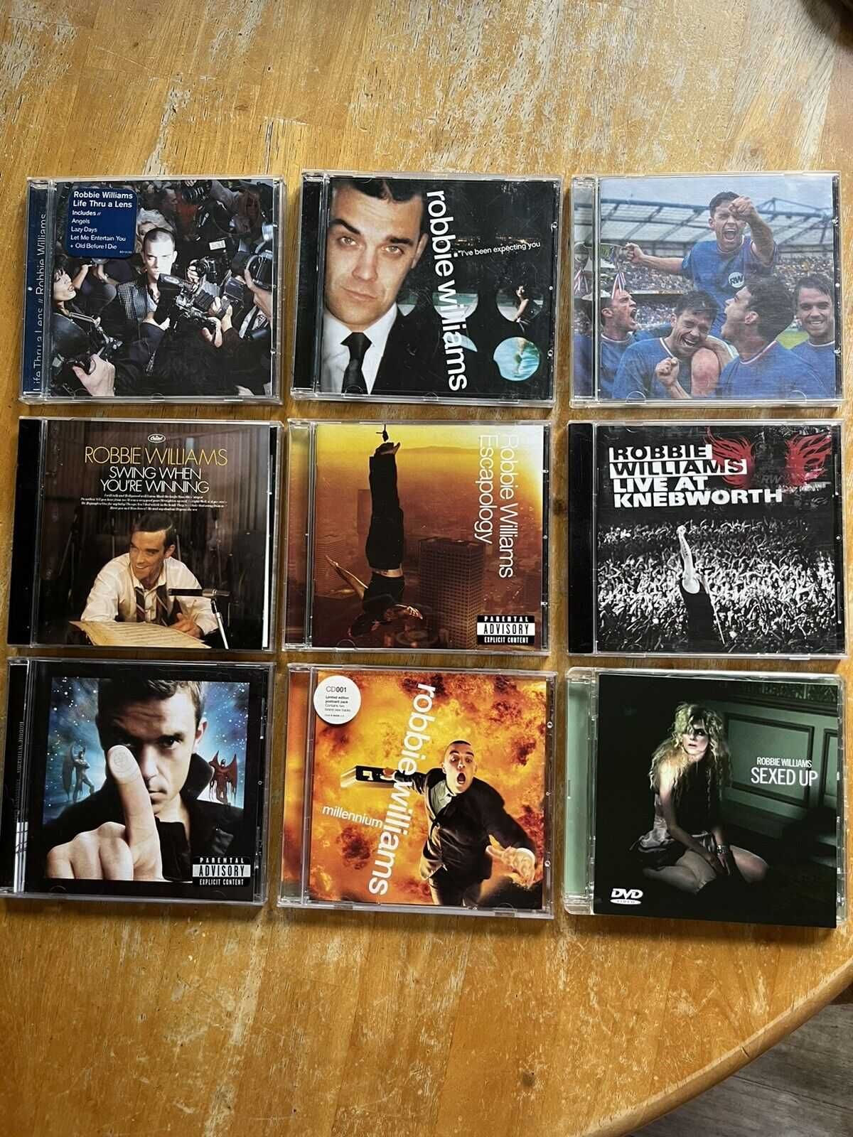 Robbie Williams , 7x cd albums, 1x cd single , 1x DVD single