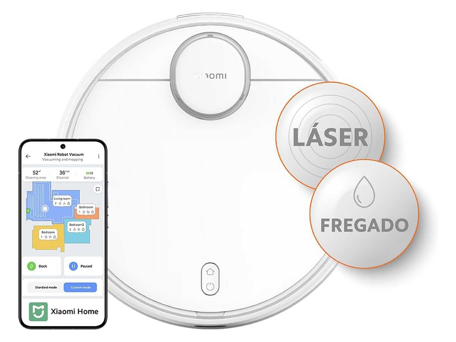 Прахосмукачка робот Xiaomi Mi Robot Vacuum S12, LDS навигация 4000Pa