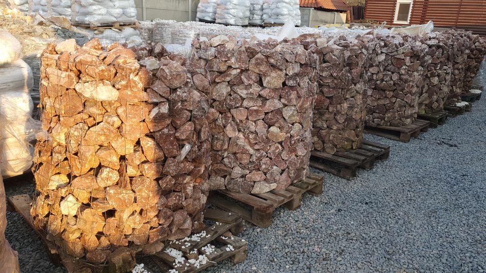 Gard piatra naturala marmura alba roșie gri decorativ ornamental plasa