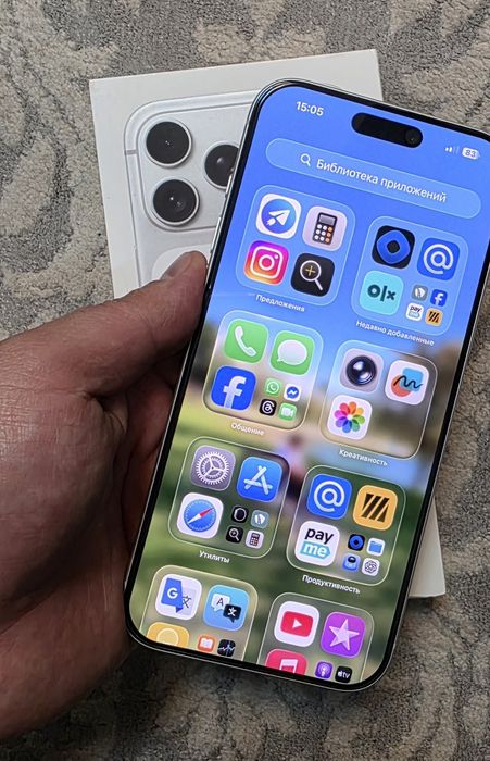 iPhone 17 pro max 13 sikl, silver sim 256gb