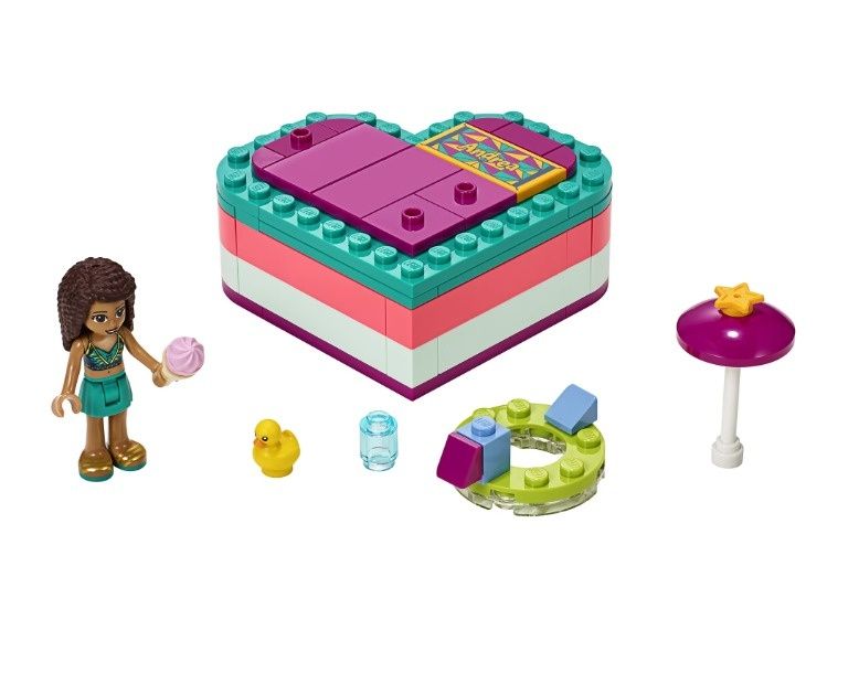 LEGO Friends - Cutia de vara in forma de inima a Andreei 41384, 6+