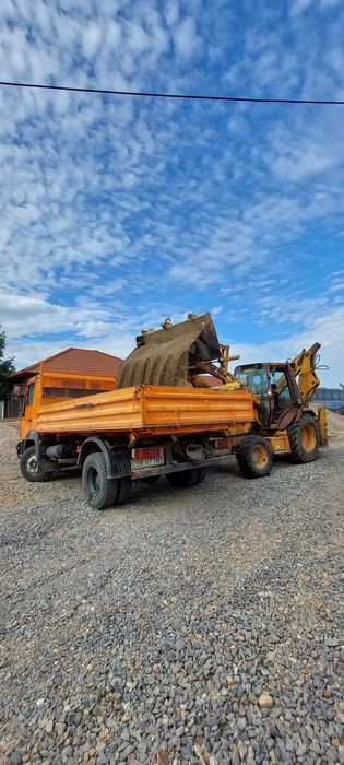 Vand si transport nisip, balastru, margaritar, pietris, zgura, pamant