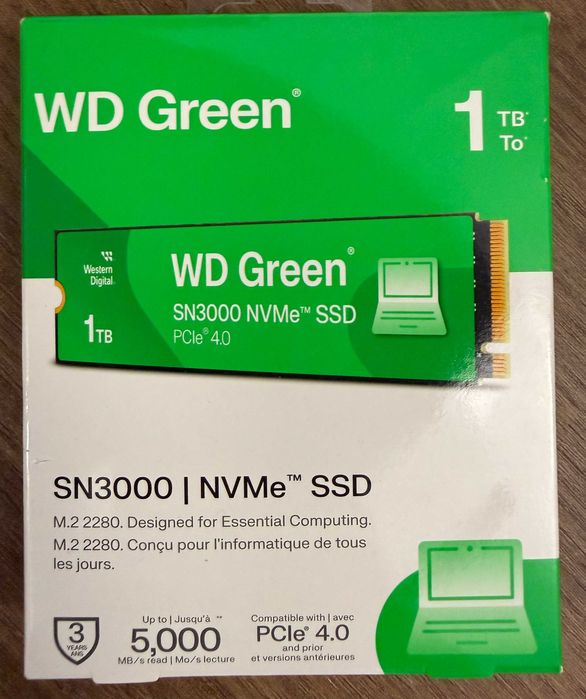 Vand ssd 2tb WD Green SN3000 NVME M.2 putin