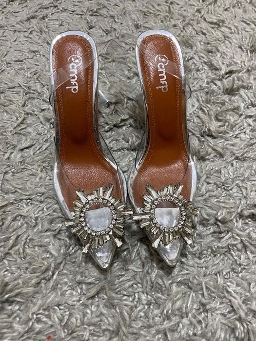 Pantofi de ocazie, model AMINA MUADDI, argintiu
