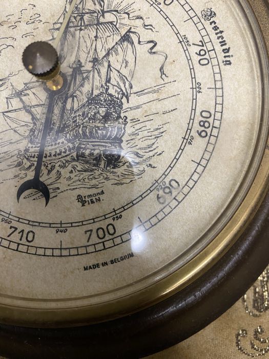 Винтидж барометър Armand Pien Белгия морски стил 1960-те
