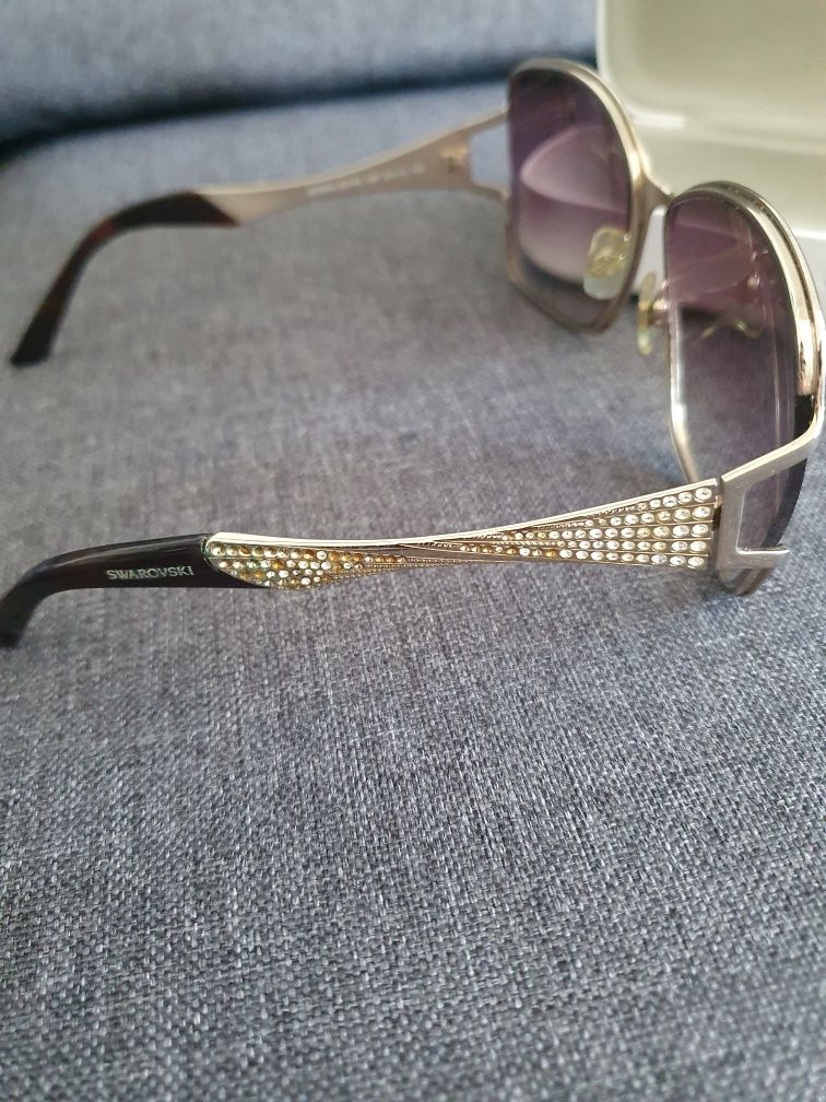 Ochelari dama,Swarovski,lentila transparenta,cu cristale,550 lei