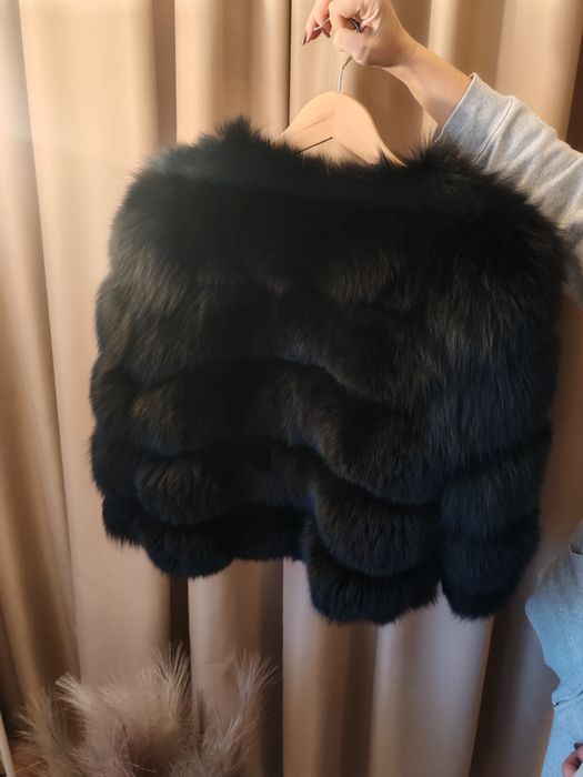 Дамско палто от естествен косъм