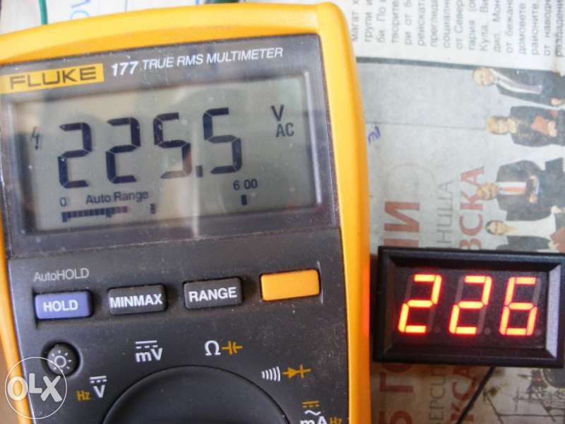 Волтметър променливо напрежение AC 60 - 500v панелен цифров дигитален