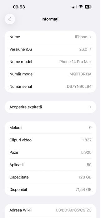 Iphone 14 pro max 128 g