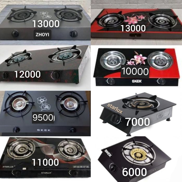 Газовая плита настольная с автоподжигом. Чугунная конфоркой и обычная.