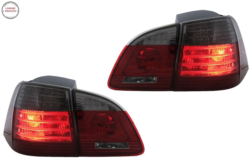 Stopuri LED BMW Seria 5 E61 Touring (2004-03.2007) Rosu Fumuriu- livrare gratuita