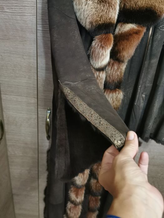 Естествена кожа палто