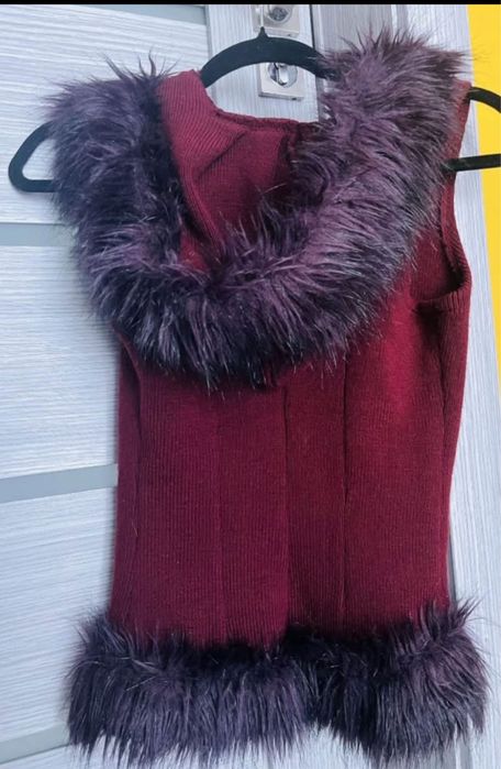 Cardigan cu gluga din lana pentru femei