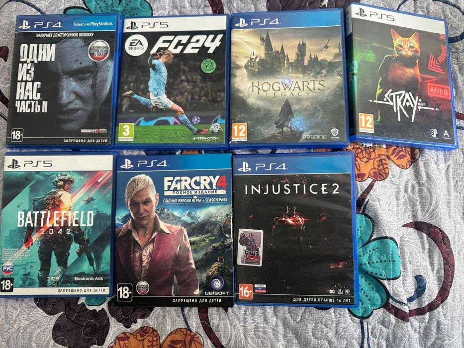 Игры для PlayStation (PS5) FC24, Stray, Hogwarts Legacy, The Last OfUs