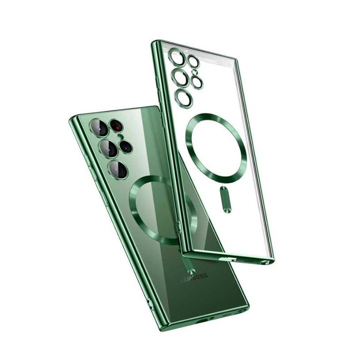 Husa Samsung S25 Ultra MagSafe cu protectie camere Luxury,Verde