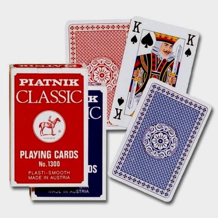 Нови Карти за игра Piatnik Nо.1300 Classic - 55 броя, полупластик