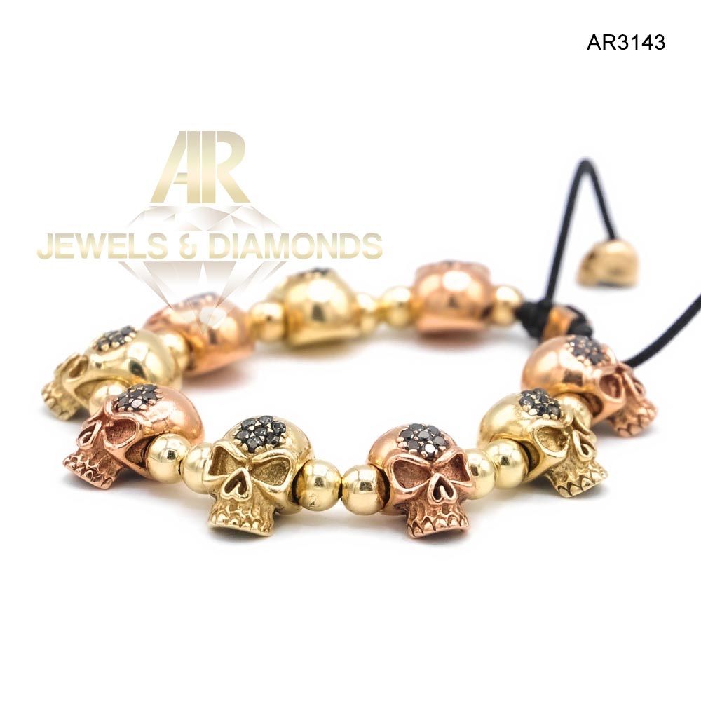 Bratara Aur 14 K model nou Skull Collection ARJEWELS (AR3143)