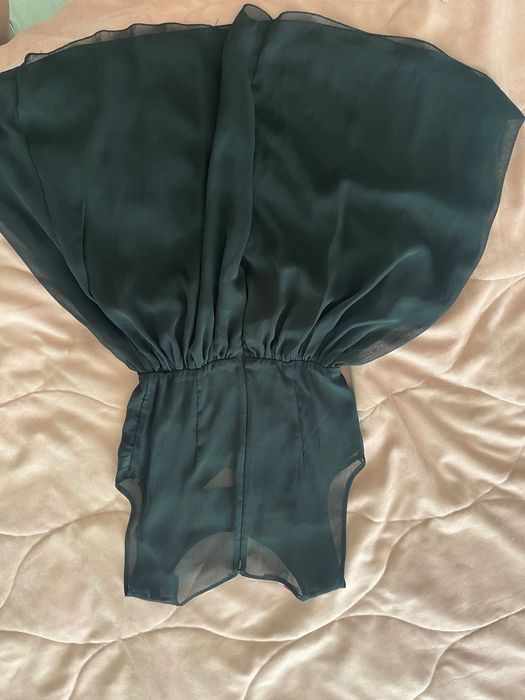 Ефирна полупрозрачна черна рокля, S размер