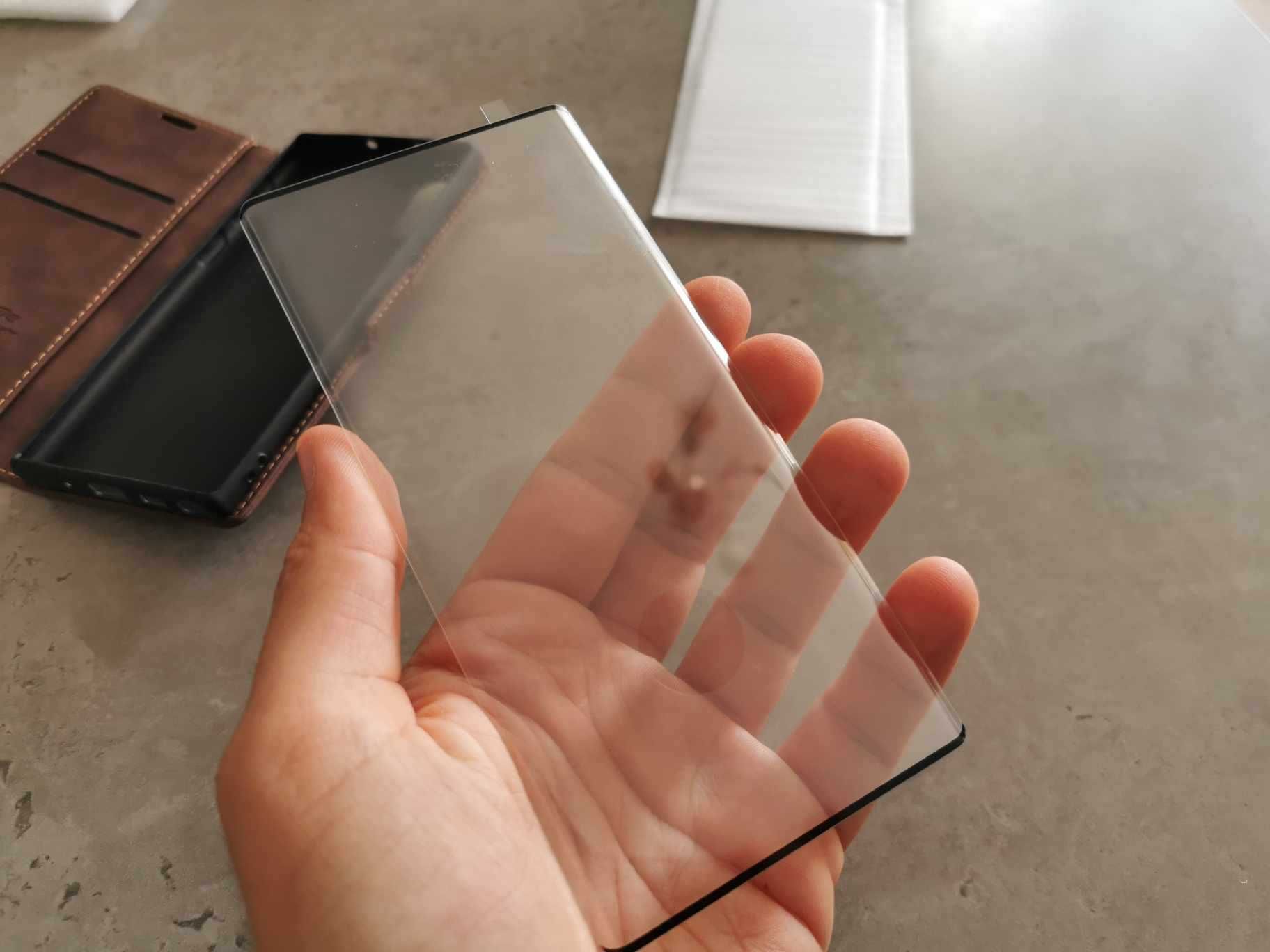 Set husa  folie sticla ecran Samsung Galaxy NOTE 10 flip carte carcasa