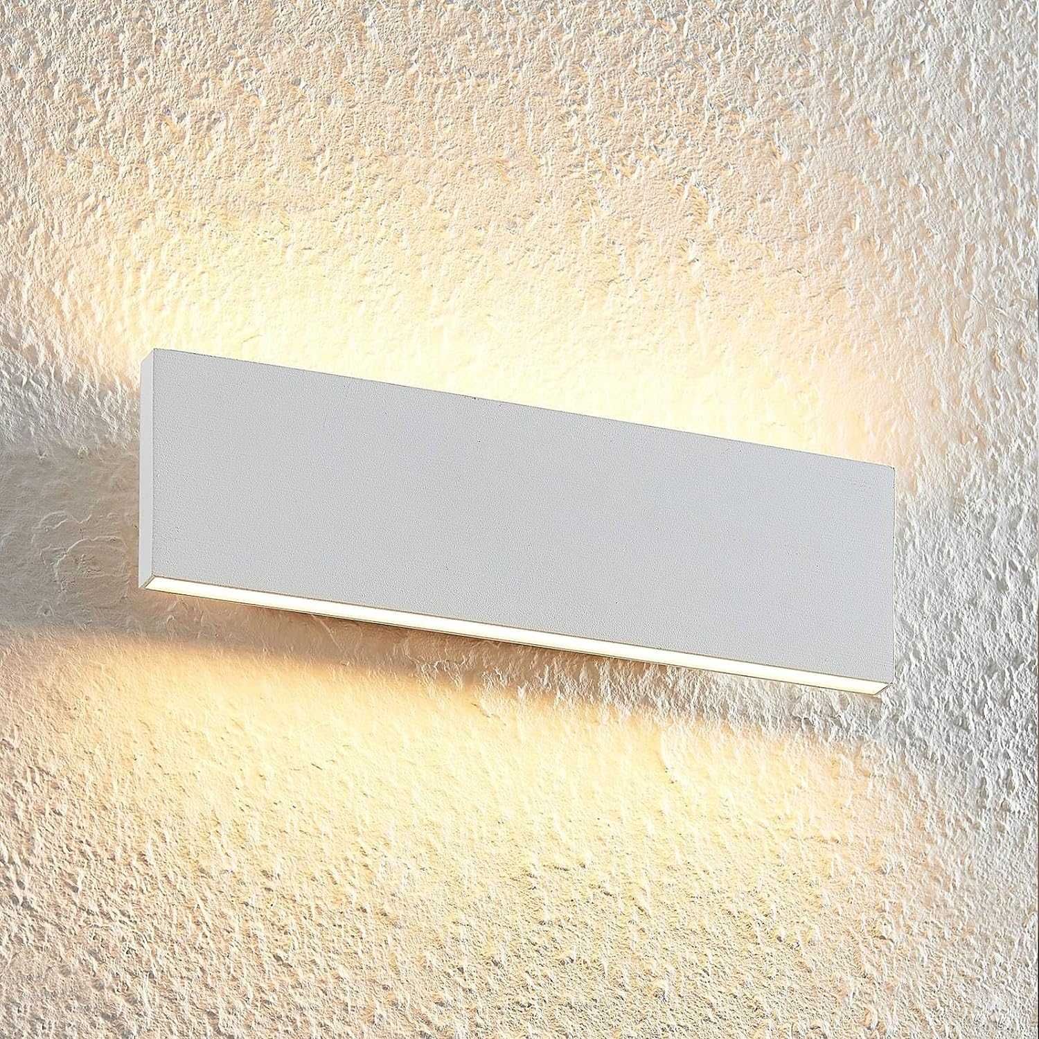 Aplică Lindby Ignazia LED, Aplică de interior modernă din metal alb