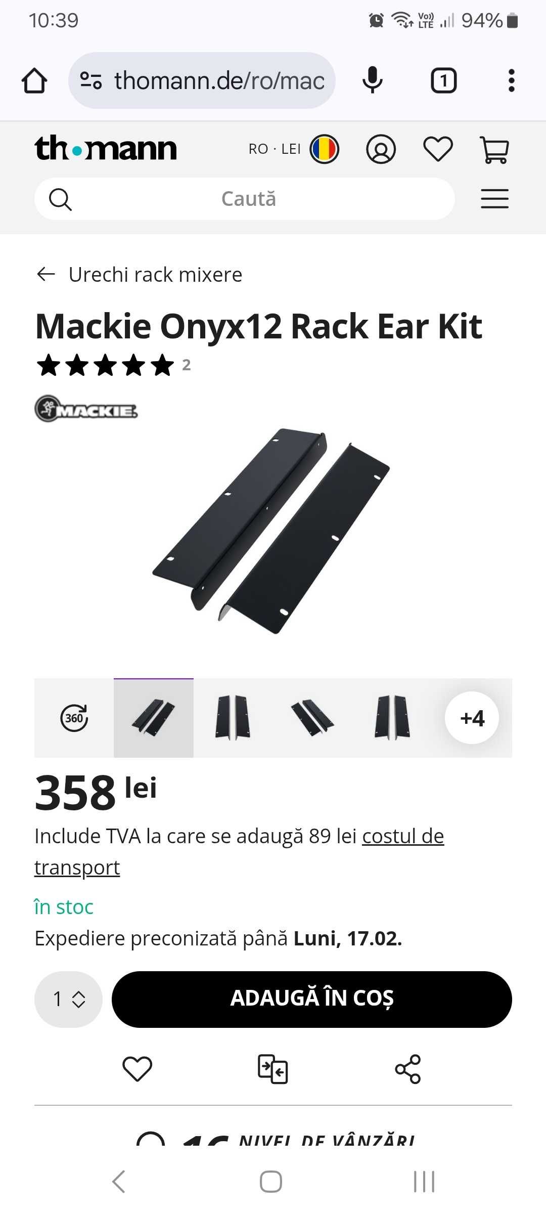 Vand suport rack mackie onyx12