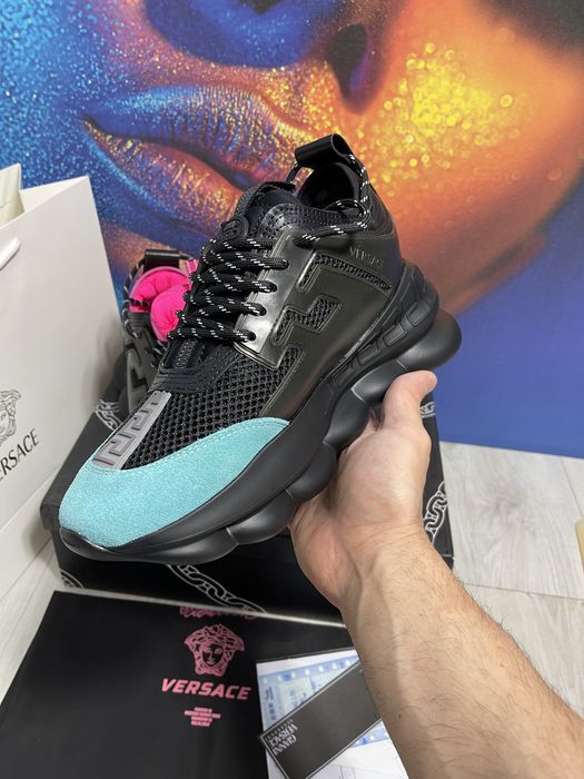 Adidasi Versace Chain Reaction piele naturala Premium