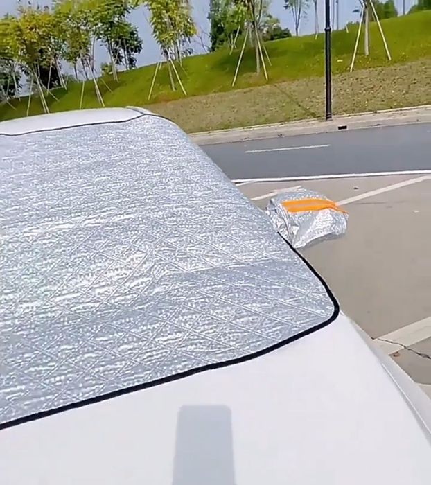 Prelata auto parbriz și oglinzi, Material Termic Grindina Gheata și UV