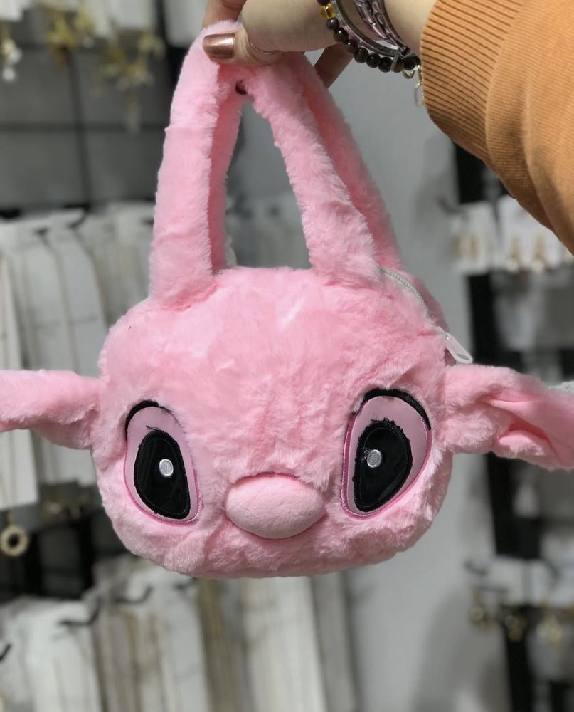 Плюшена раница Лило и Стич, Синя и Розова чанта Stitch