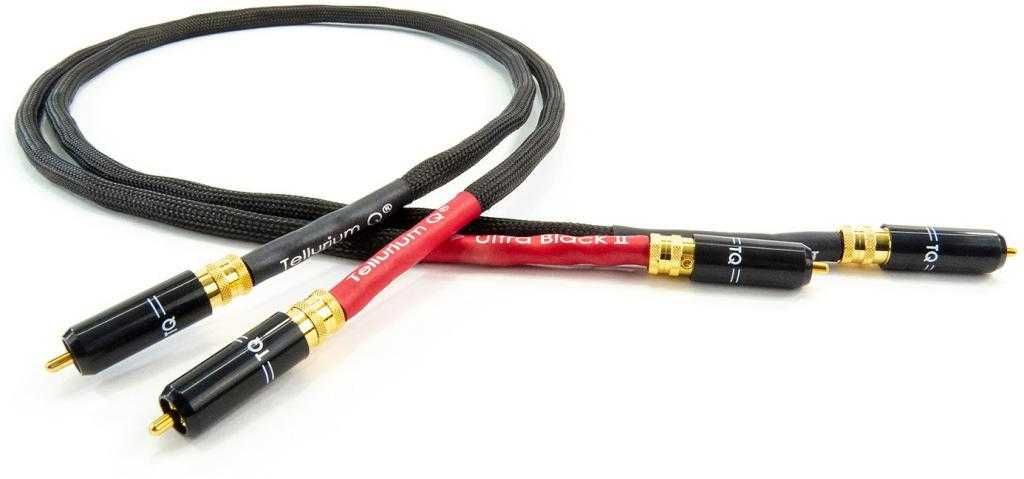 Tellurium Q Ultra Black 2 RCA Stereo Cable, 1m