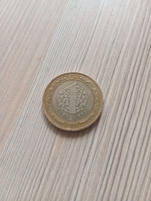 монета 1 турецкая лира