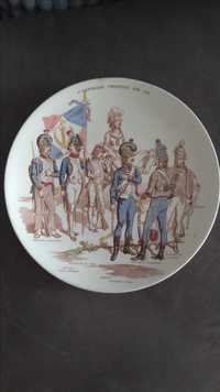 Старинна френска порцеланова чиния SARREGUEMINES за стена