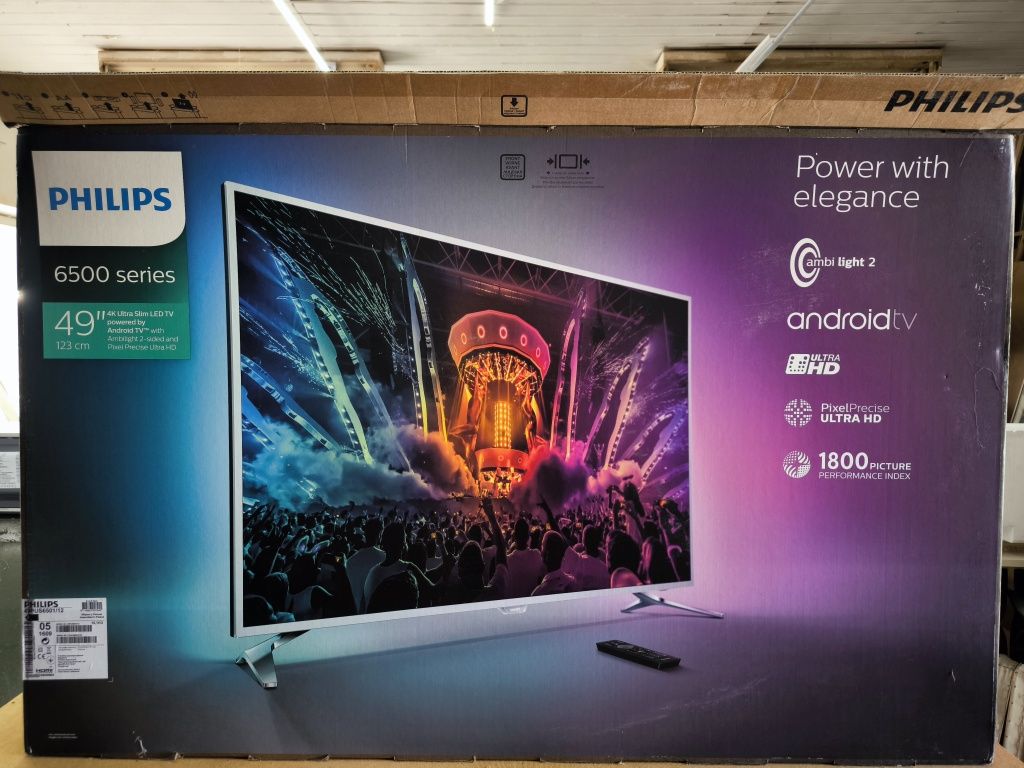 Телевизор LED Smart Android Philips, 49" 4K Ultra HD