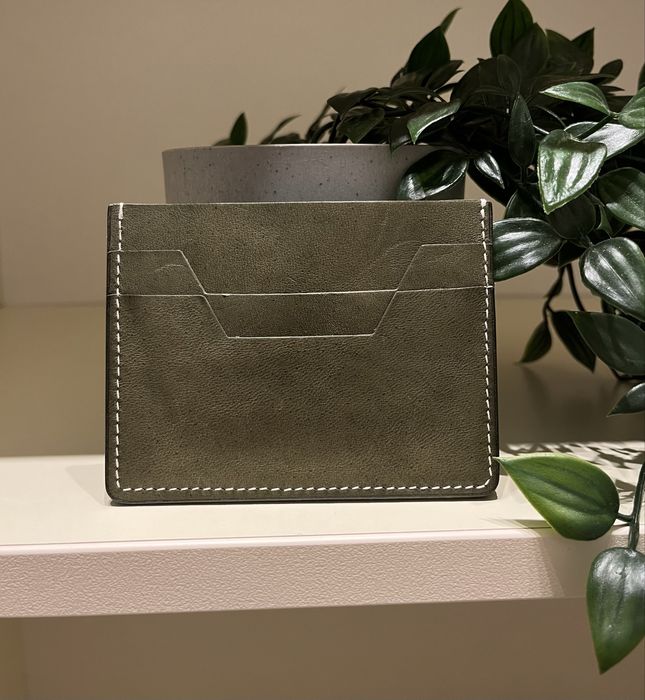 Cardholder din piele italiana full grain tabacita vegetal - 100%manual