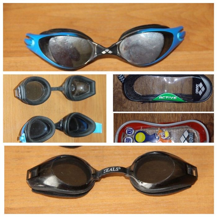 Очки для плавания SEALS/Arena б/ремешков. Футляры к ним