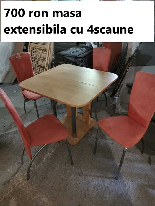 Masa extensibila cu 4 scaune