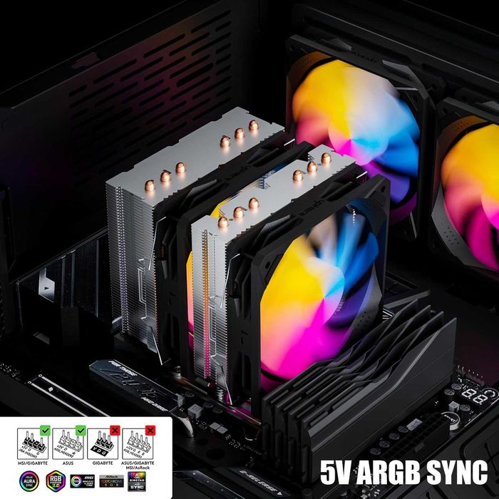 upHere ARGB високоефективен въздушен охладител на процесора